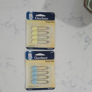Vintage Gerber Yellow and Blue Diaper Pins